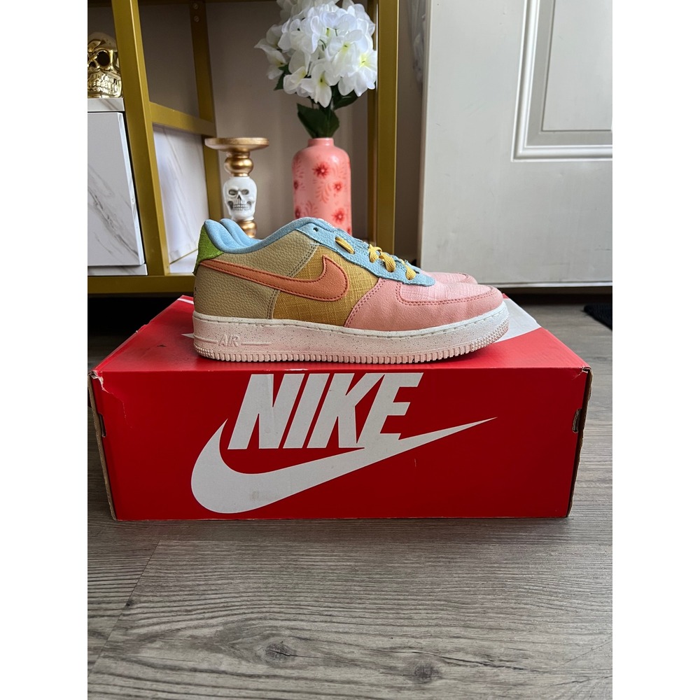 Nike Air Force 1 Low '07 LV8 Youth Next Nature Sun Club DM0984-700 Size 7Y